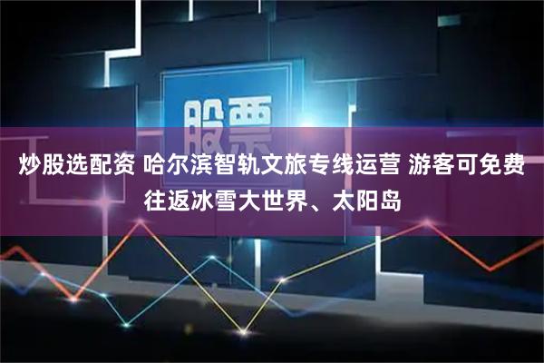 炒股选配资 哈尔滨智轨文旅专线运营 游客可免费往返冰雪大世界、太阳岛